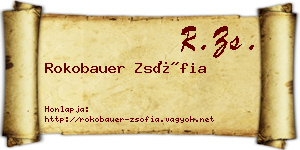 Rokobauer Zsófia névjegykártya